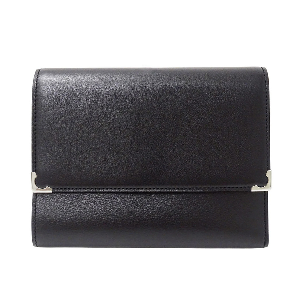 Cartier wallet for women and men, brand name, trifold wallet, leather, caboch...